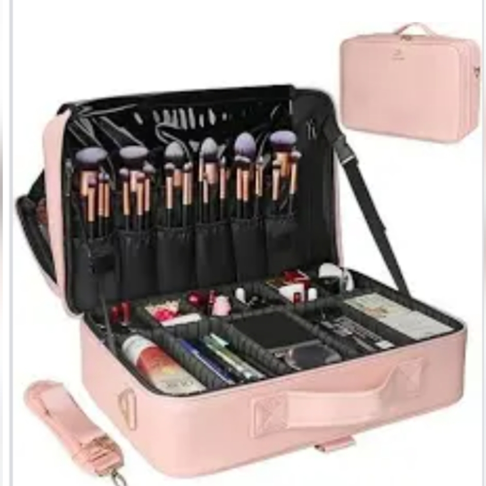 Relaver Pink Professional Makeup Organizer